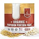 Great River Milling Organic Popcorn Portion Pack, 8 oz Pre-Measured Bags (24 Count) - Non-GMO, Gluten Free Popcorn Kernels, Made in USA - 8 oz