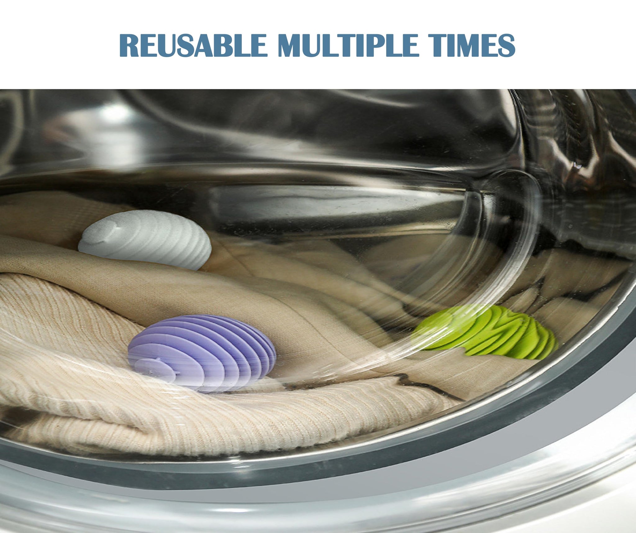 Mirrorever Laundry Balls Laundry Scrubbing Ball for Washer, Reusable Washing Machine Washer, Dryer Balls Agitator Ball for Washing Machine (3, Purple)