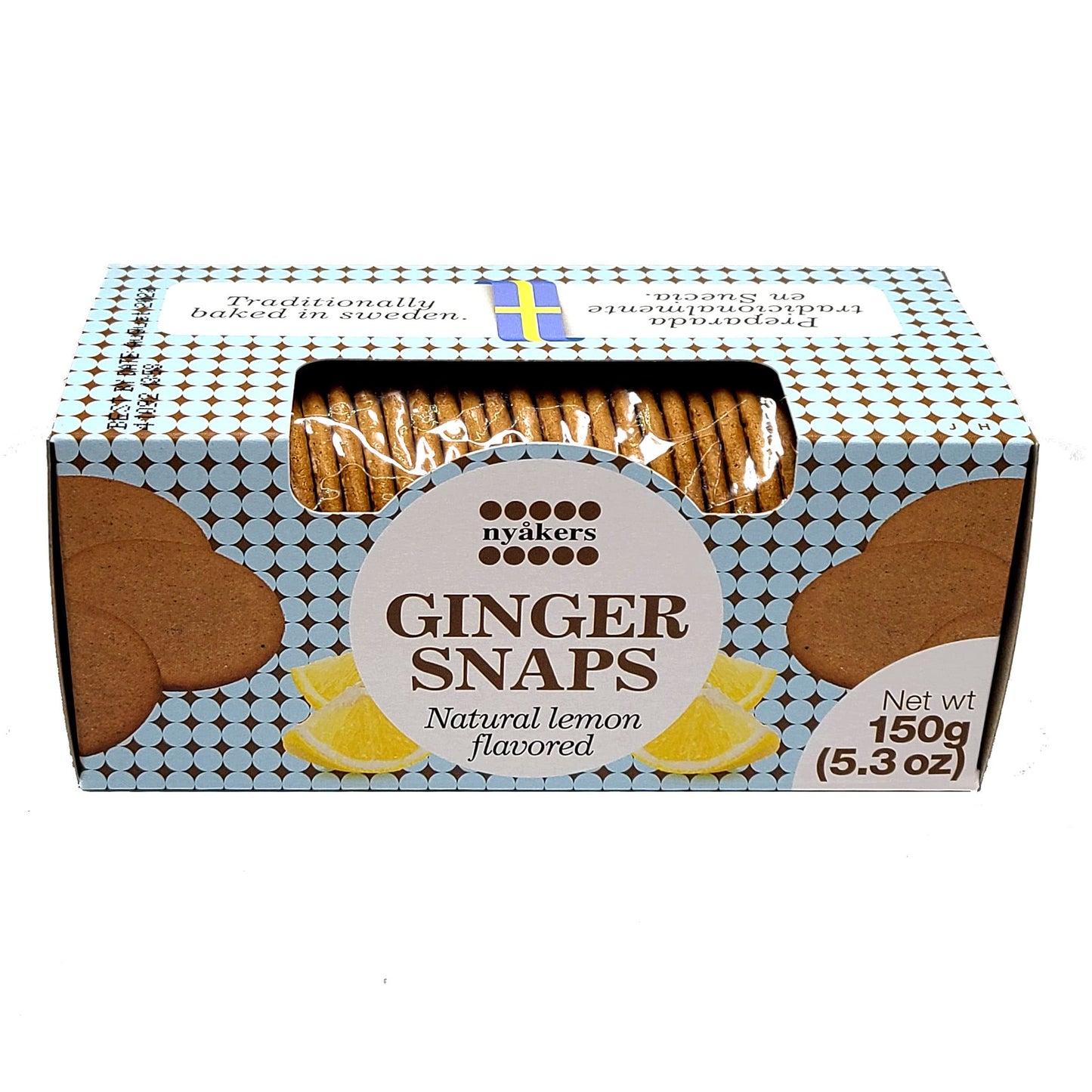 Tasty Kitchen Nyakers Swedish Gingersnaps Cookies Ginger Snaps 3 Varieties (1 Original, 1 Orange, and 1 Lemon) 10.58 Oz ea.
