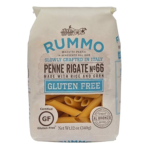 Rummo Italian Pasta GF Rigatoni No.50 -Always Al Dente, Certified Gluten-Free, Made In Italy (6 Pack, 12oz Each)