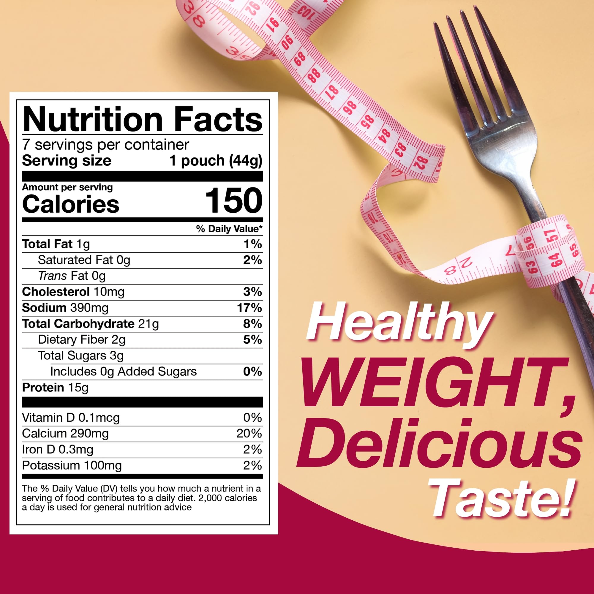 ProtiDIET High Protein Mac and Cheese - 15g Protein, 1g Total Fat, 7 Pouches - Balanced High Protein Meal Replacement for Everyday Wellness