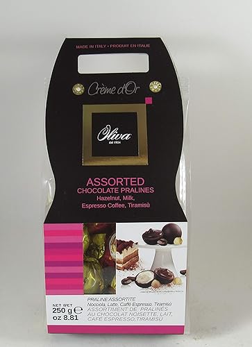 Assorted Chocolate Pralines Hazelnut Milk Espresso Coffee Tiramisu Cream d OR 8.8 OZ