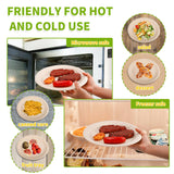 Dyrfolm 12.5 Inch Oval Paper Plates,50 Pack Disposable Paper Plates,Heavy Duty Disposable Oval Paper Dinner Plates,Large Oval Paper Plates