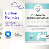 Lazy Coconuts Toilet Bowl Cleaner Strips - 60 Cleans, Plastic-free, Dye-free, With Lemon Essential Oil