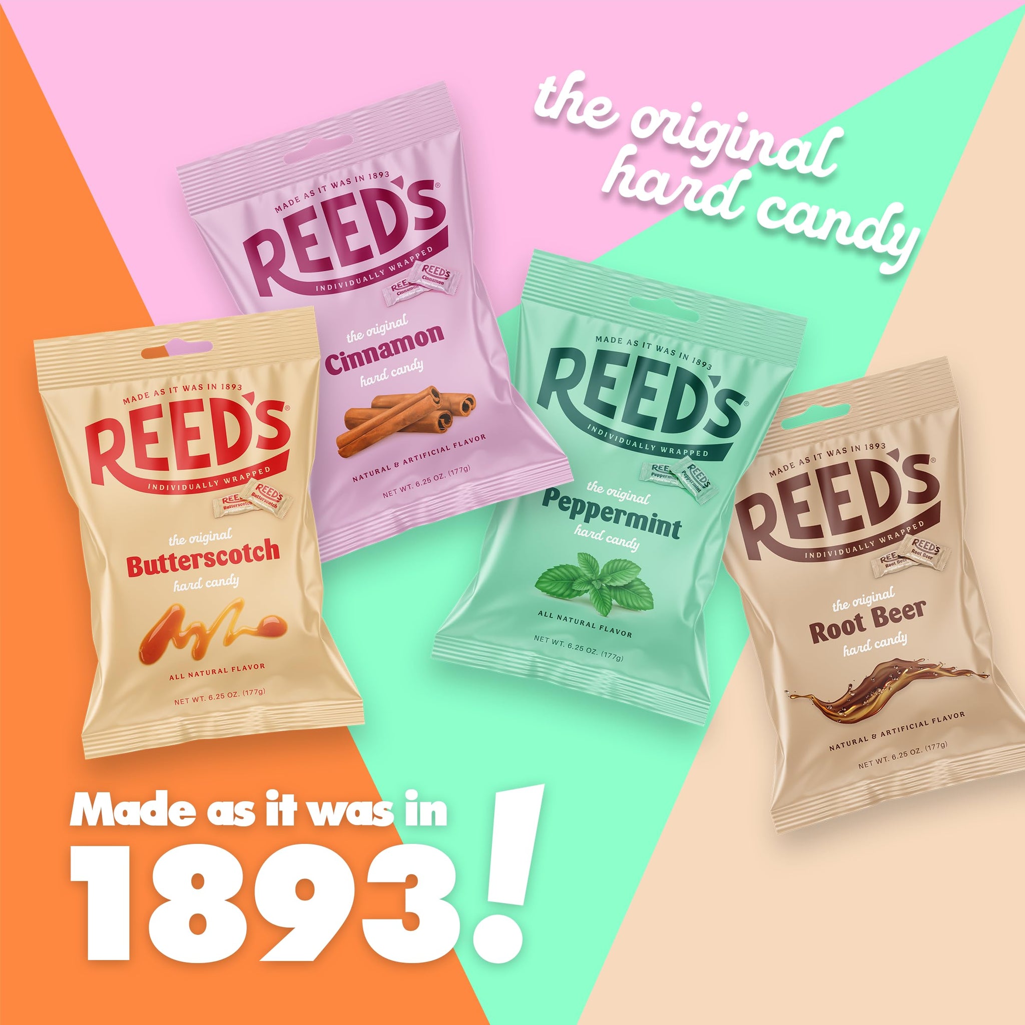 Reed’s Individually Wrapped Root Beer Candy | Traditional Root Beer Hard Candy | Creamy Root Beer Flavored Old-Fashioned Reed’s Candy Brought To You