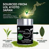 Matcha Moon Pure Zen Ceremonial Grade Matcha Powder | Premium USDA Organic Traditional Japanese Green Tea | First Harvest Uji Kyoto Sourced Tea Powder