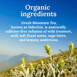 My Land Organic Greek Mountain Tea (Sideritis Scardica) - Loose Leaf Ironwort Hand-Picked from Mount Olympus, Greece, 1.76oz (50g) | Traditional