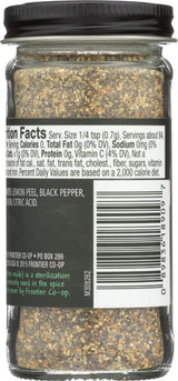 Frontier Seasoning Blends, Salt-Free Lemon Pepper, 2.08-Ounce Bottle