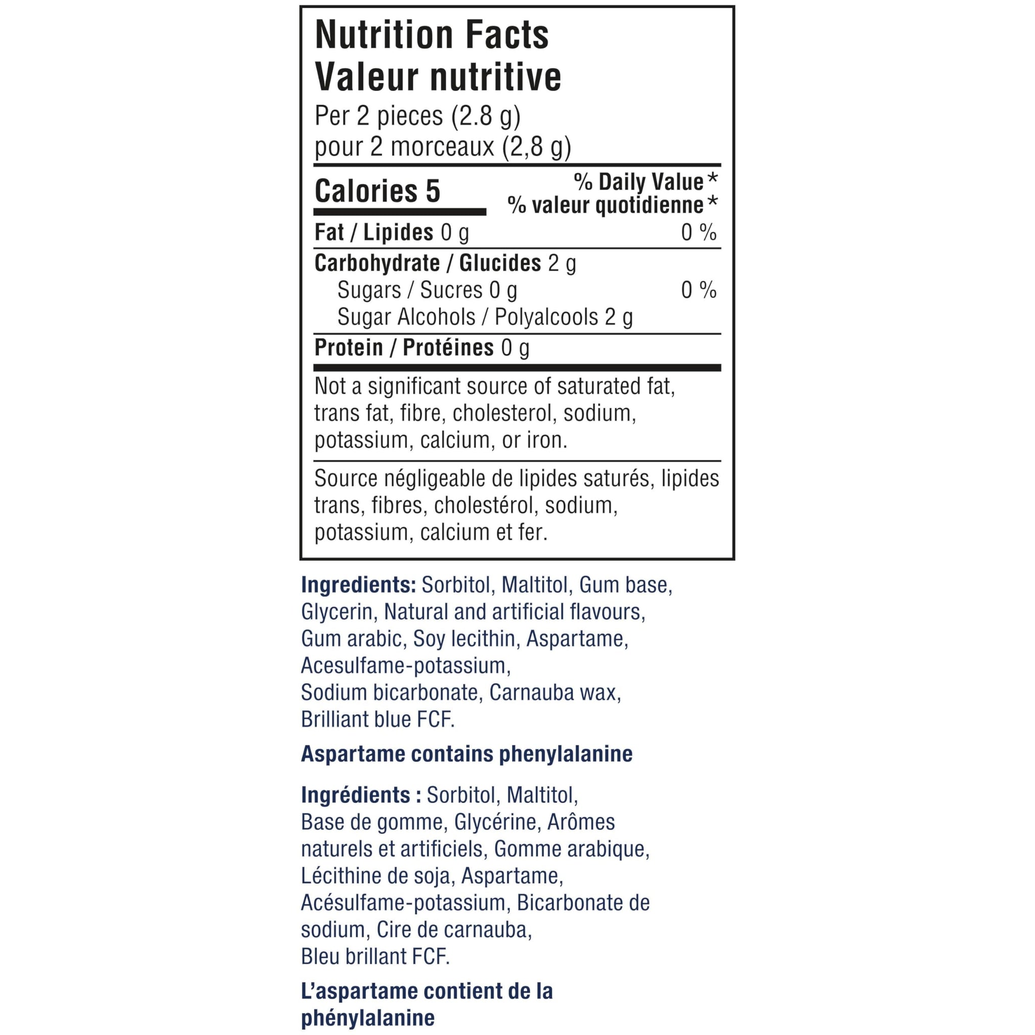 Excel White Sugar-Free Gum, Winterfresh, 12 Count