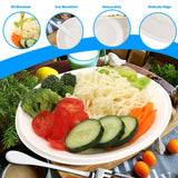 PUREZON 200 Pack Disposable Paper Plates, 8 Inch Compostable Biodegradable Plate, Heavy Duty Sugarcane Bagasse Plates(White)