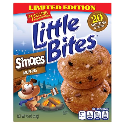 Little Bites S'mores Muffins, 5 individual packs, (1.5 oz each), Mini Muffins, 7.5 oz Multipack