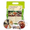 Premium Ginseng Tea - Natural Organic Kidney and Liver Detox Tea - 12 Herbal Blend with Goji Berry?Jujube, Longan, Mulberry & Maca - Caffeine & Sugar