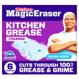 Mr. Clean Magic Eraser Foaming Sponge, Kitchen Grease Eraser, Dawn Cleaning Power, Oven Cleaner, Clean Scent, 6ct