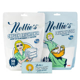 Nellie’s Complete Laundry Bundle - Concentrated Laundry Soda (50 Loads), Oxygen Brightener (50 scoops) & WOW Stick Stain Remover