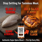 Hardcore Carnivore Cajun Bar-B-Q Rub Seasoning - 2x 10.5 oz Shaker Bottles - Rib Rub and Brisket Rub - Burger Seasoning and Steak Rub - Bbq Rub