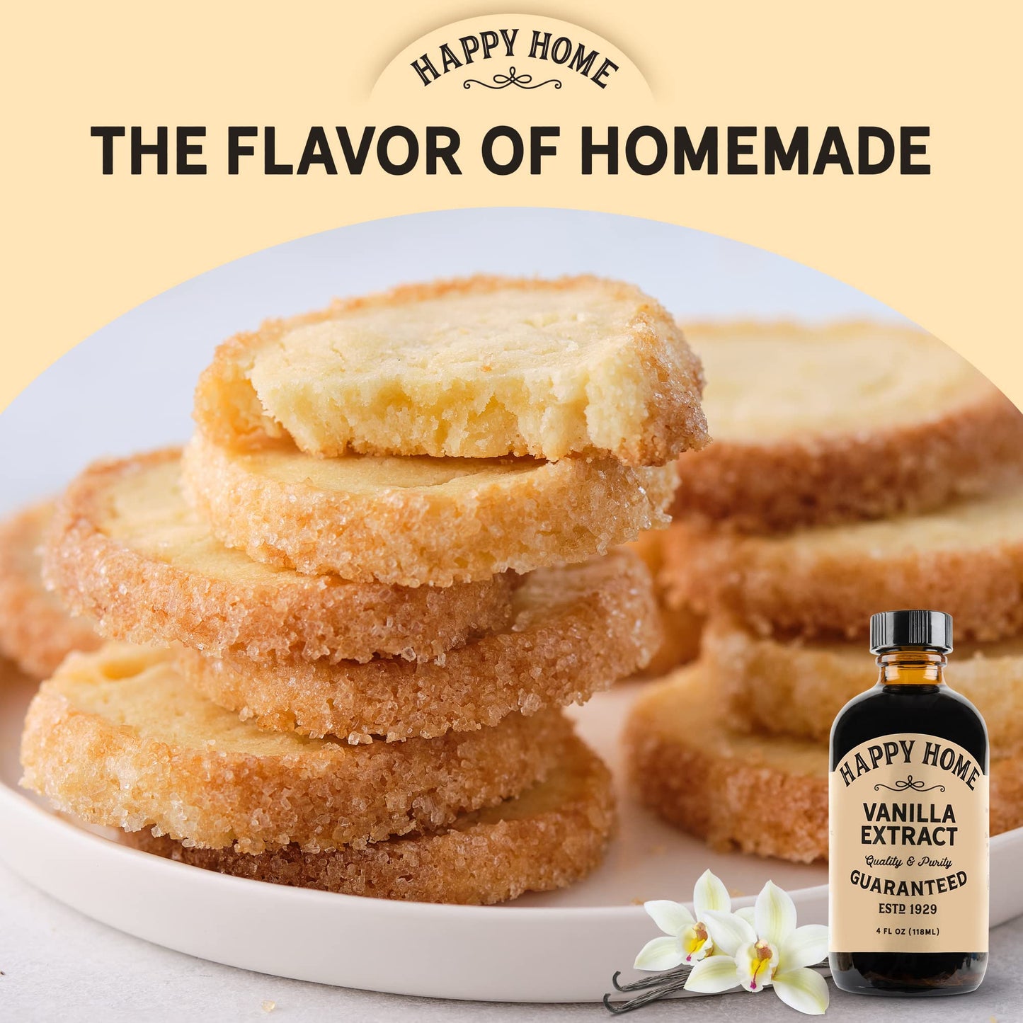 Happy Home Pure Vanilla Extract- Certified Kosher, 4 oz.