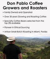 Don Pablo Colombian Decaf - Swiss Water Process Decaffeinated - Medium-Dark Roast Gourmet Coffee - 100% Arabica Whole Bean, Non-GMO, Low Acidity, 5