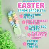 Easter Candy Bracelets, Individually Wrapped Edible Jewelry for Baskets, Egg Fillers and Hunts, 20 Count