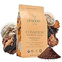 Lifeboost Cognition Focus Coffee for Calm Energy - Lion’s Mane Mushroom Coffee with Chaga - Organic Medium Roast Nootropic Coffee - Low Acid