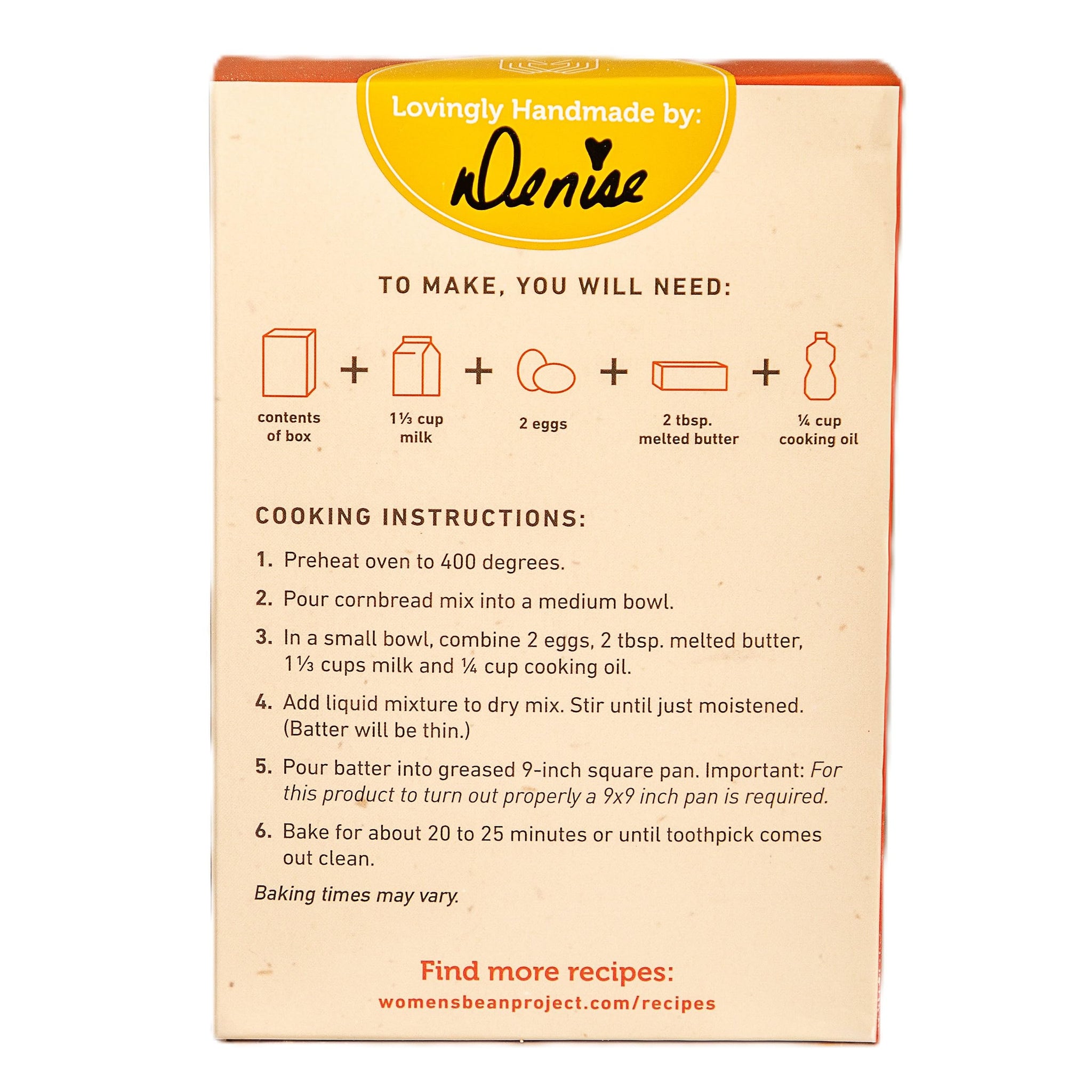 Women's Bean Project GF Cornbread Mix, 13.8 oz
