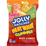 JOLLY RANCHER Heat Wave Gummies Spicy n Sweet Assorted Fruit Flavored Candy Bag, 6 oz