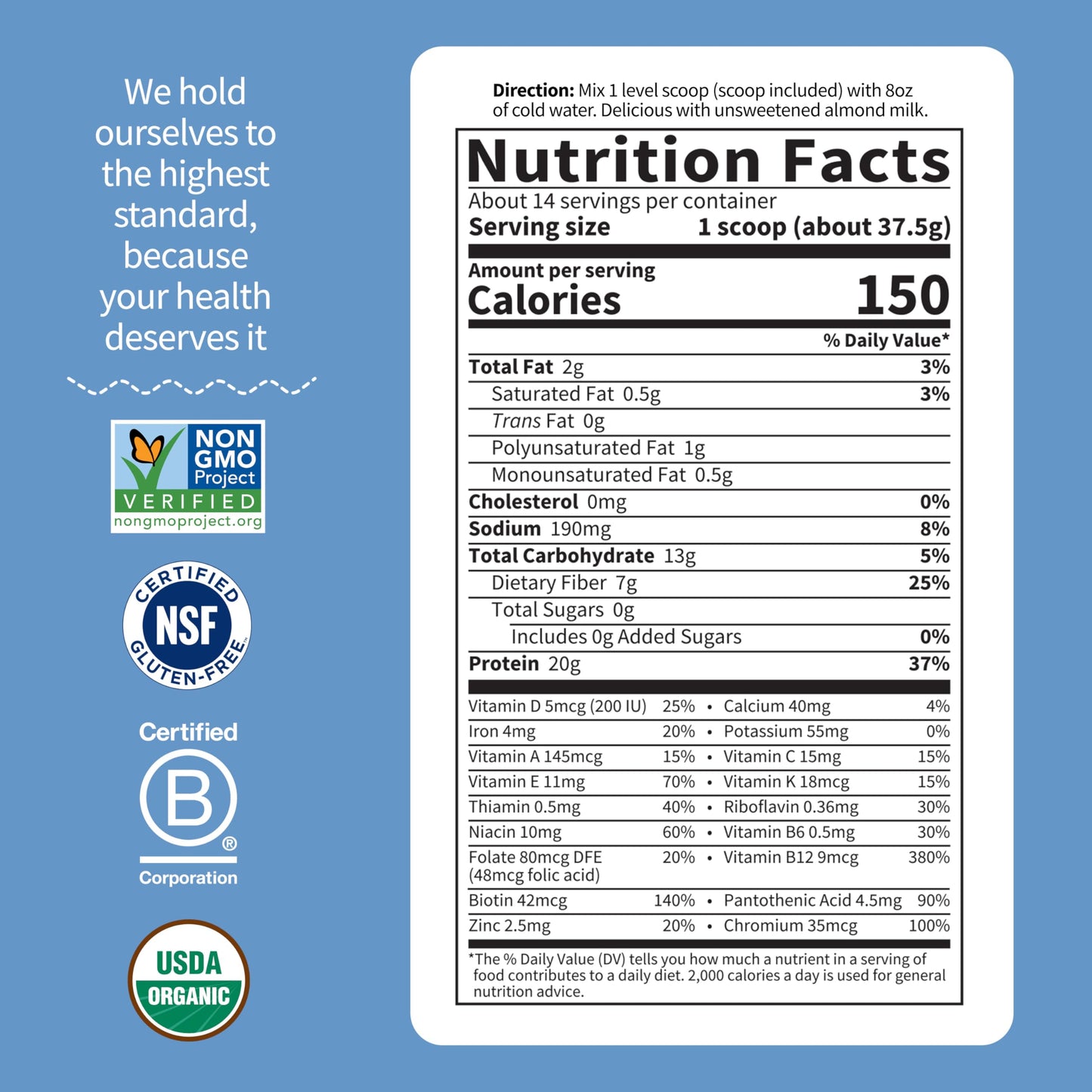 Garden of Life Meal Replacement Shakes, Raw Organic, Vanilla Protein Powder with Plant Based Pea Protein, Sprouts, Greens, Probiotics, Dairy Free 14
