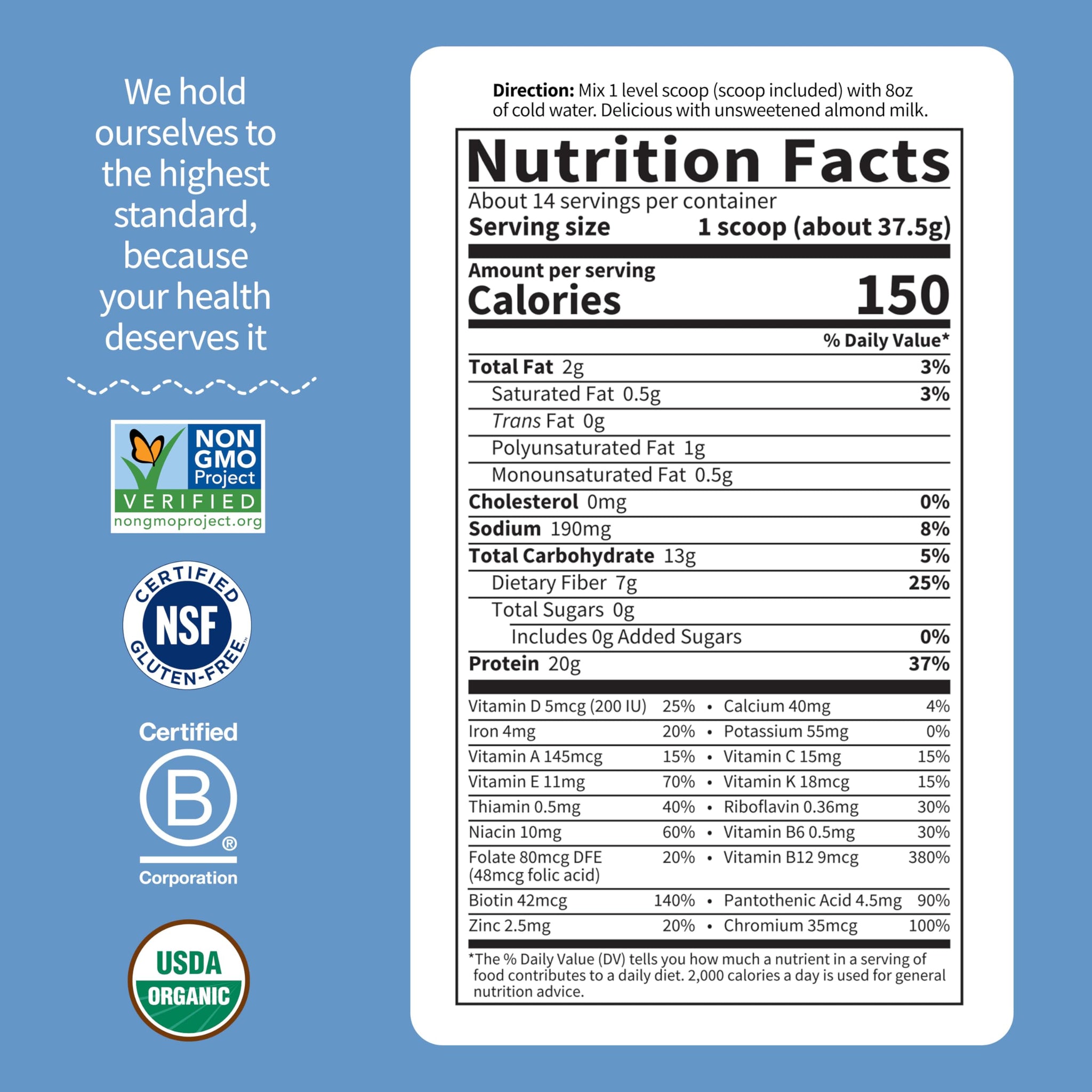 Garden of Life Meal Replacement Shakes, Raw Organic, Vanilla Protein Powder with Plant Based Pea Protein, Sprouts, Greens, Probiotics, Dairy Free 14