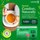 3 Ballerina Diet Tea Extra Strength - Cinnamon Flavored Herbal Tea Bags for Digestive Comfort and Weight Maintenance - 18 Count