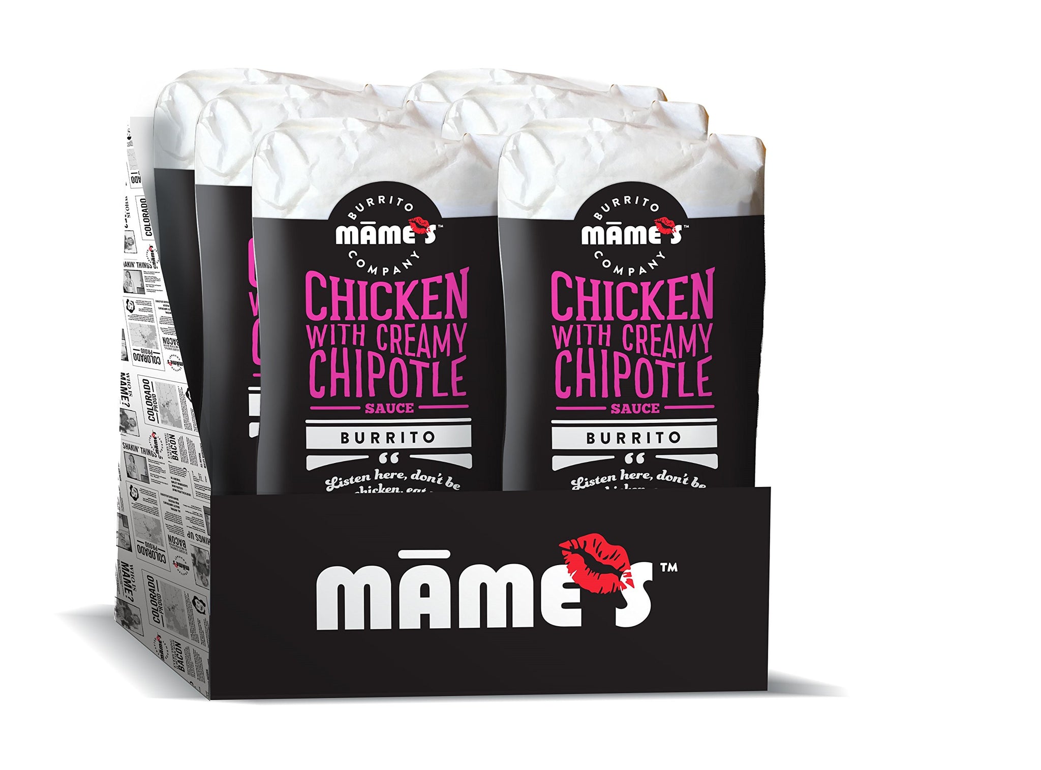 Mame's Burrito Company Chicken with Chipotle Sauce Burrito, 7 Ounce (Pack of 12)