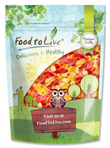 Food to Live Diced Fruits Mix, 1 Pound - Contains Dreid and Diced Mango, Pineapple, Papaya. Sweetened, Unsulfured, Candied Vegan Snack, Kosher, Bulk