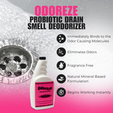 ODOREZE Natural Probiotic Drain Smell Deodorizer: 32 oz. Concentrate Makes 128 Gallons to Clean Drain Odor