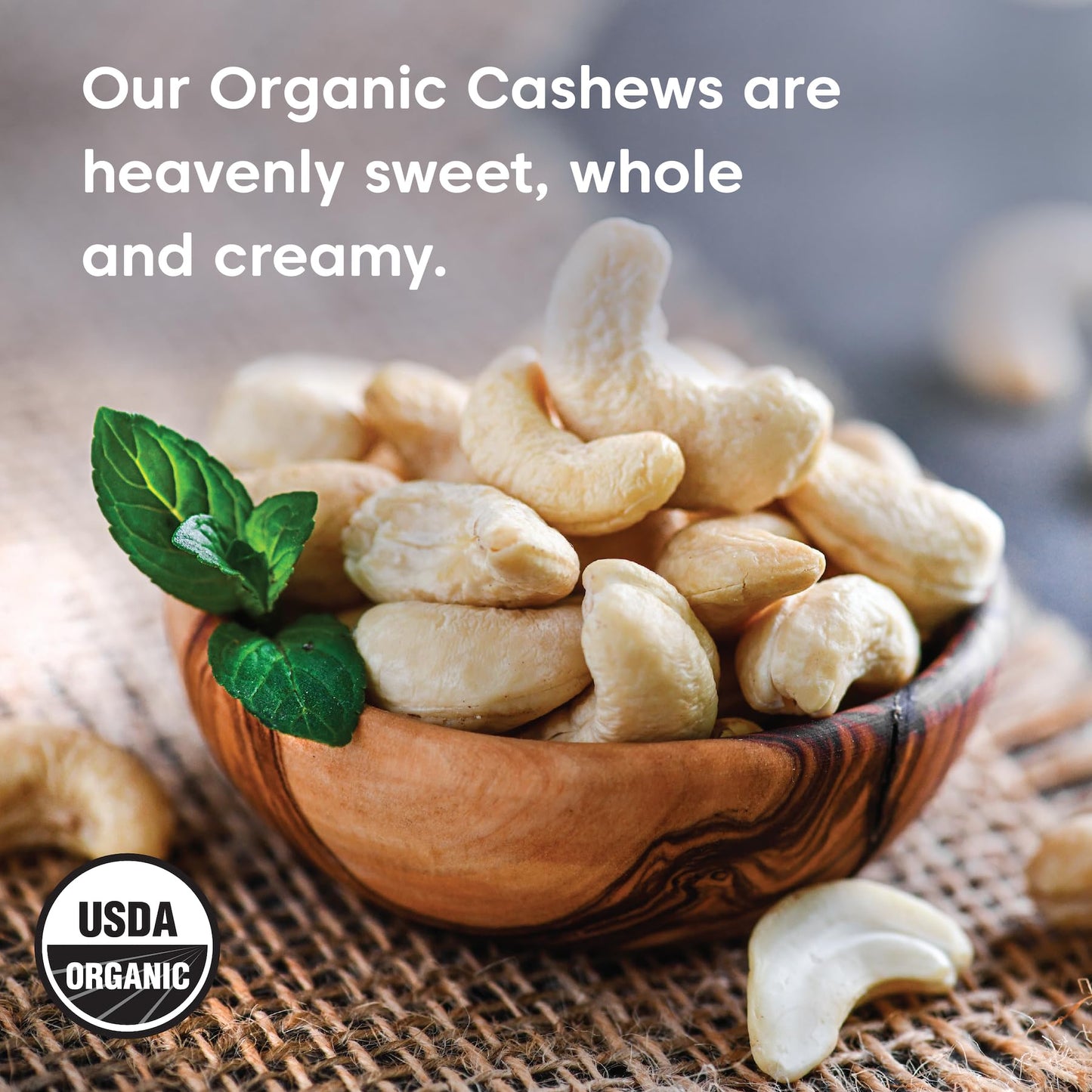 Wilderness Poets Cashews - Organic Raw Cashew Nuts, 2 Pound (32 Ounce)
