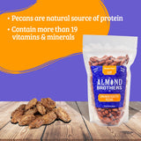 Almond Brothers Cinnamon Roasted Pecans - 2 lb Bag - Hand Crafted Cinnamon Candied Pecans - Gluten-Free, Non-GMO
