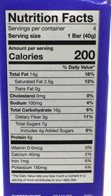 Fody Food Company Peanut Butter Chocolate Quinoa Bar 4 Count, 1.41 OZ