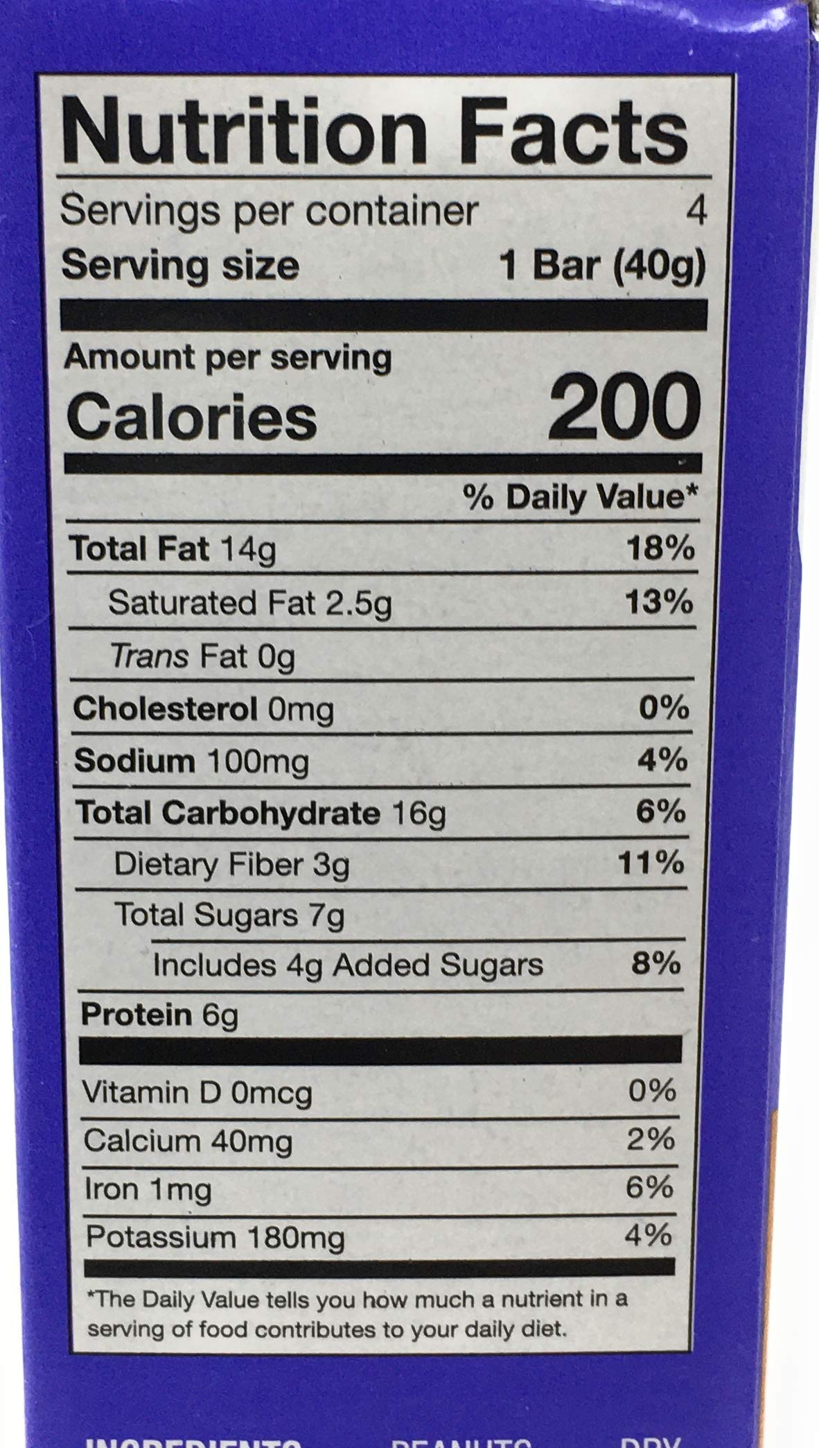 Fody Food Company Peanut Butter Chocolate Quinoa Bar 4 Count, 1.41 OZ