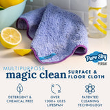 Pure-Sky Magic Deep Clean Cleaning Cloth - JUST ADD Water No Detergents Needed - Multipurpose Ultra Microfiber Cloth - Stick-Attachable for Mop, or as