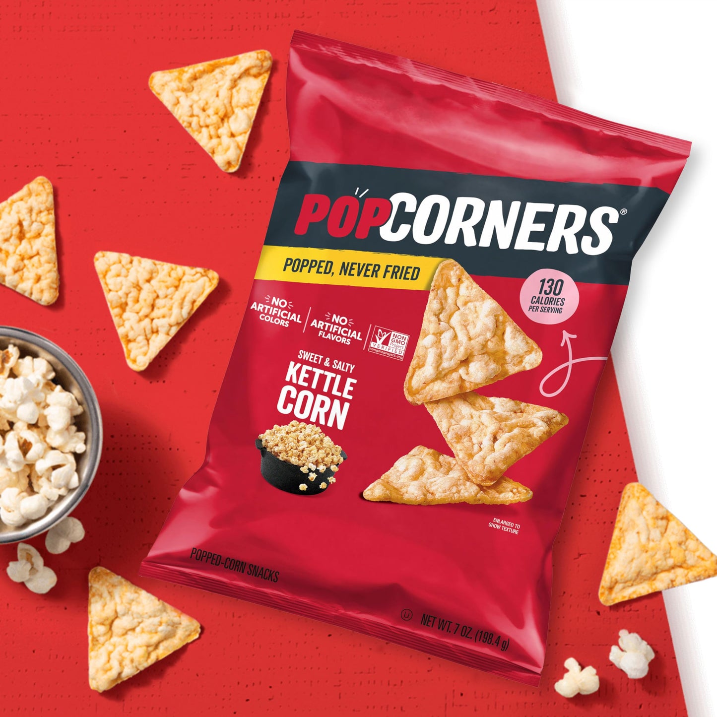 Popcorner Kettle Corn Popped Corn Chips, 7 Ounce