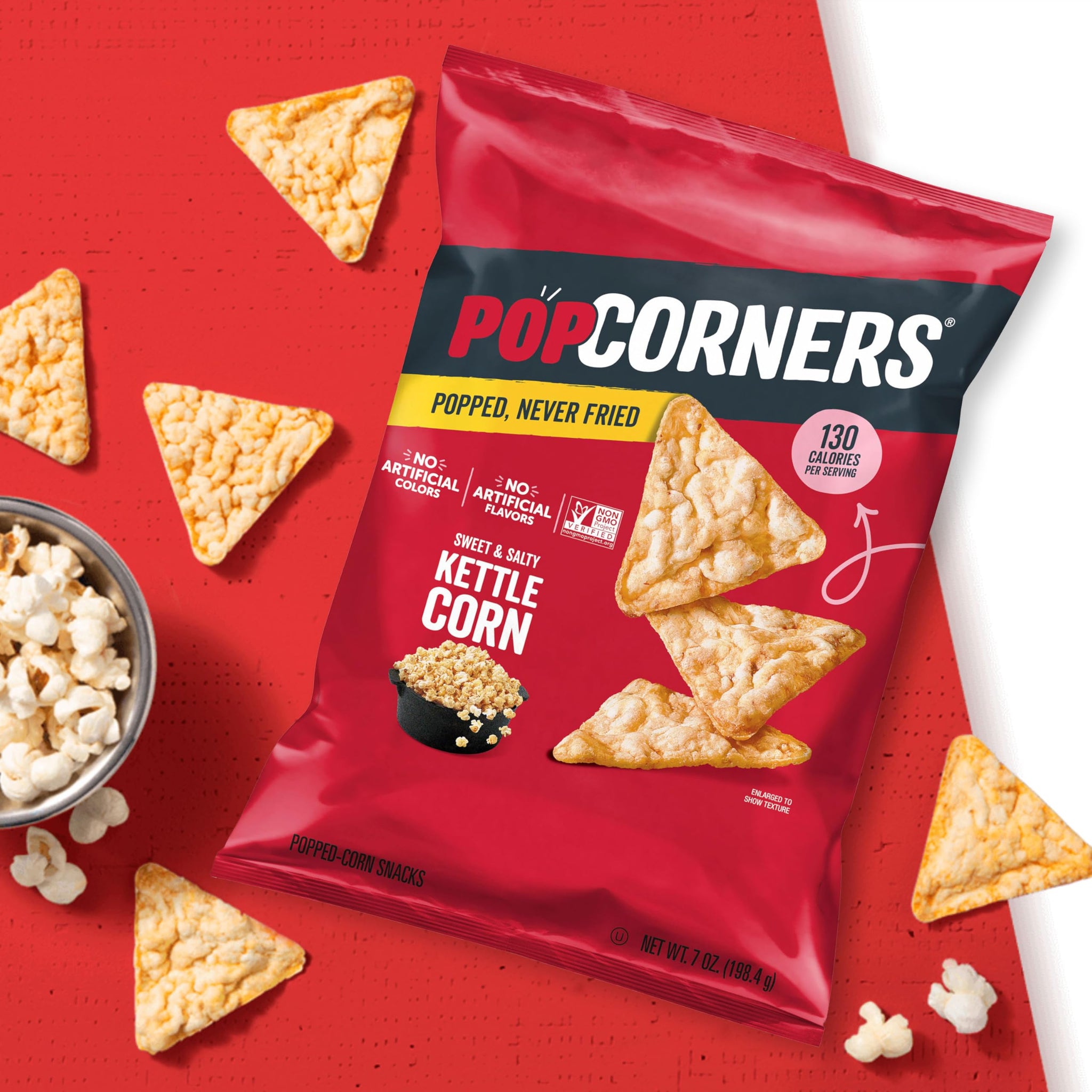 Popcorner Kettle Corn Popped Corn Chips, 7 Ounce