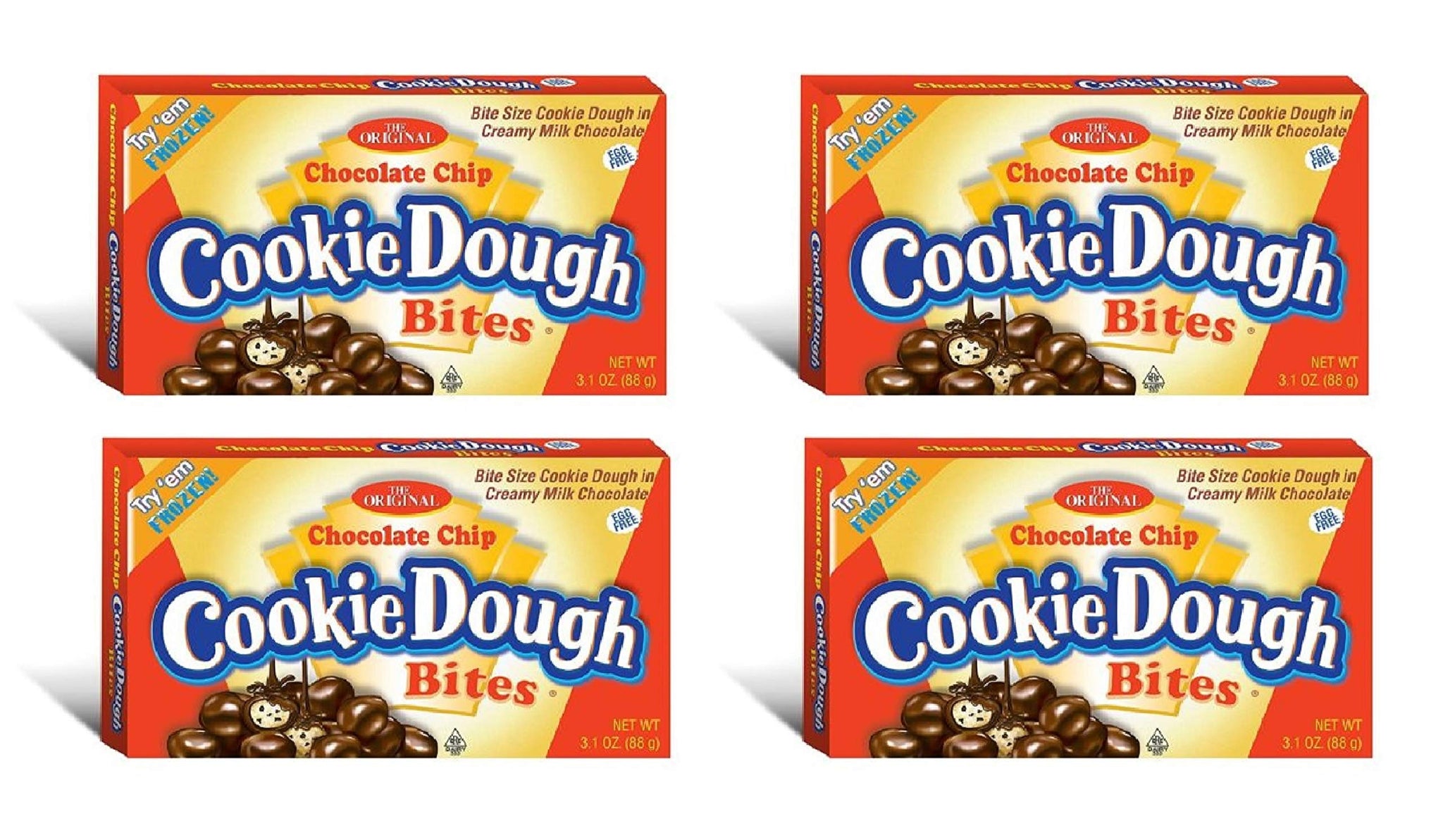 The Original Chocolate Chip Cookie Dough Bites 3.1oz Theater Box - Pack of 4