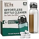 Salem’s Elite 48 Effervescent Water Bottle Cleaning Tablets | Tumbler Cleaning Tablets | Deodorizes & Removes Stains on Stainless Steel, Tumblers