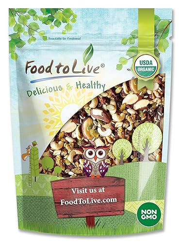 Organic Power Snack Mix, 1 Pound - Raw and Non-GMO Trail Mix Contains Goji Berries, Golden Berries, Mulberries, Raisins, Brazil Nuts, Cashews