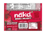 Nakd Bars, Berry Delight Raw Fruit and Nuts, Gluten Free, Vegan, 18 Count
