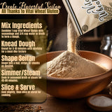 2.2 lb Vital Wheat Gluten | High-Protein, All-Natural Wheat Protein for Bread, Pizza Dough, Seitan, and More | Vegan & Keto-Friendly Baking Essential