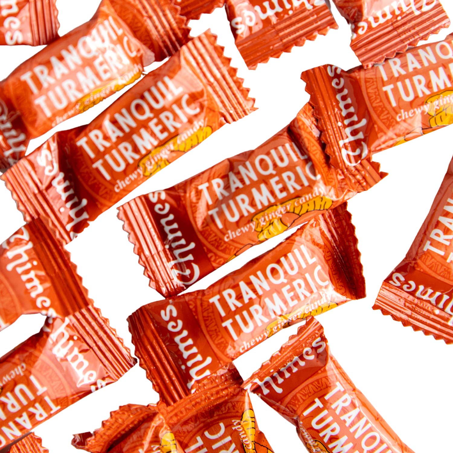 Chimes Tranquil Turmeric Adaptogen Ginger Chews Candy - (1 Pack With Ashwagandha, Reishi and Turmeric with Curcumin) Vegan, Gluten Free