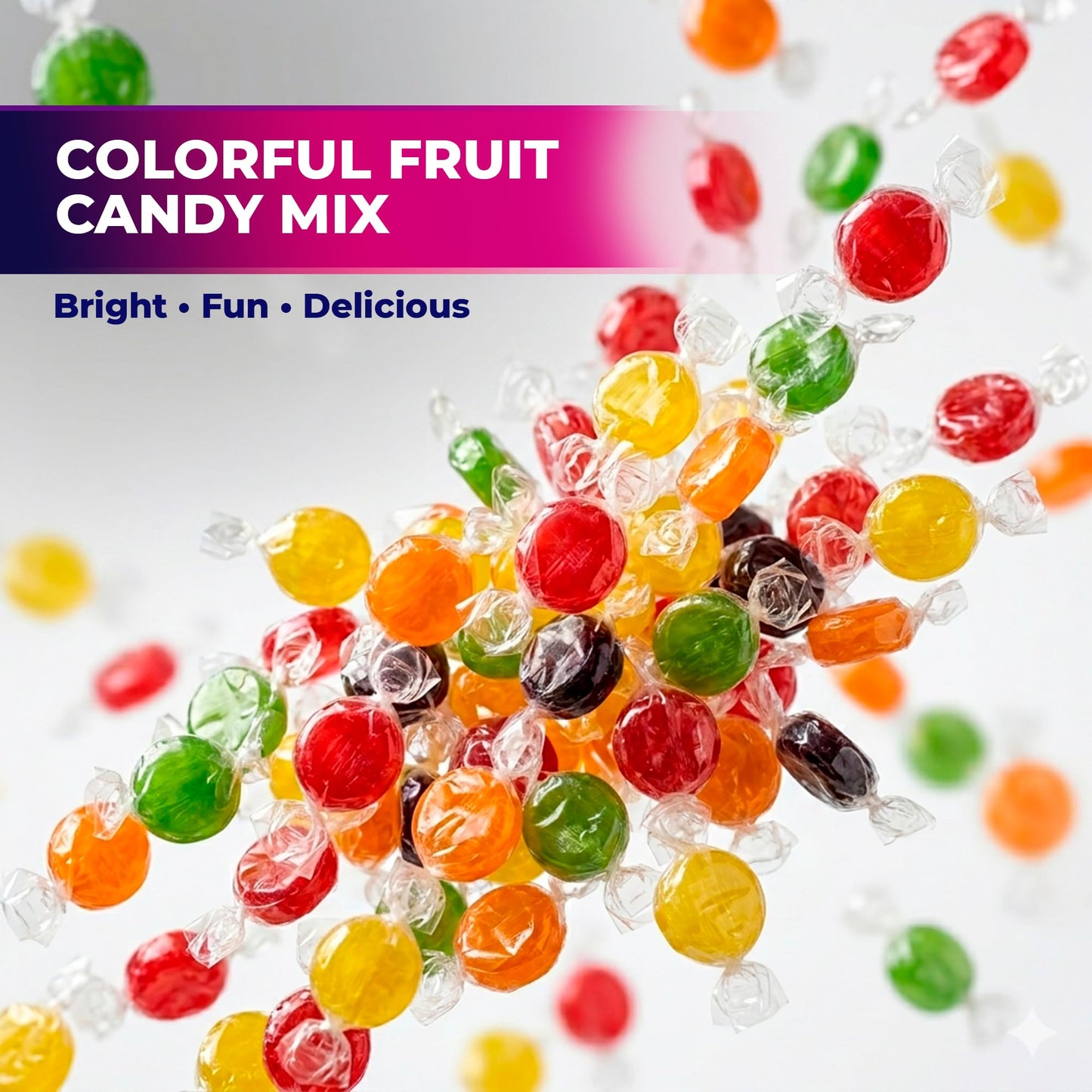 Assorted Fruit Hard Candy, 90 Pcs Individually Wrapped Fruit Drops Bulk 16 oz Bag Classic Hard Boiled Sweets for Office Candy Dish, Party Favors