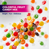 Assorted Fruit Hard Candy, 90 Pcs Individually Wrapped Fruit Drops Bulk 16 oz Bag Classic Hard Boiled Sweets for Office Candy Dish, Party Favors
