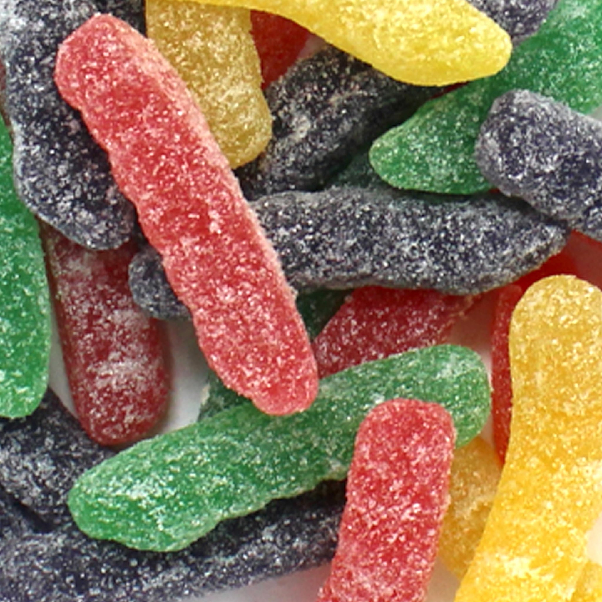 Sour Jelly Worms - Sour Worms - Assorted Jellybean Candy - Delicious Sour Candy - 4 Flavors Strawberry, Lemon, Pineapple, Grape - 7.19 oz.