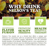 Nelson's Tea Really Root Beer - Cut & Sifted Sarsaparilla Root Tea Loose Leaf - Caffeine Free, Classic Herbal Blend with Burdock, Birch Bark