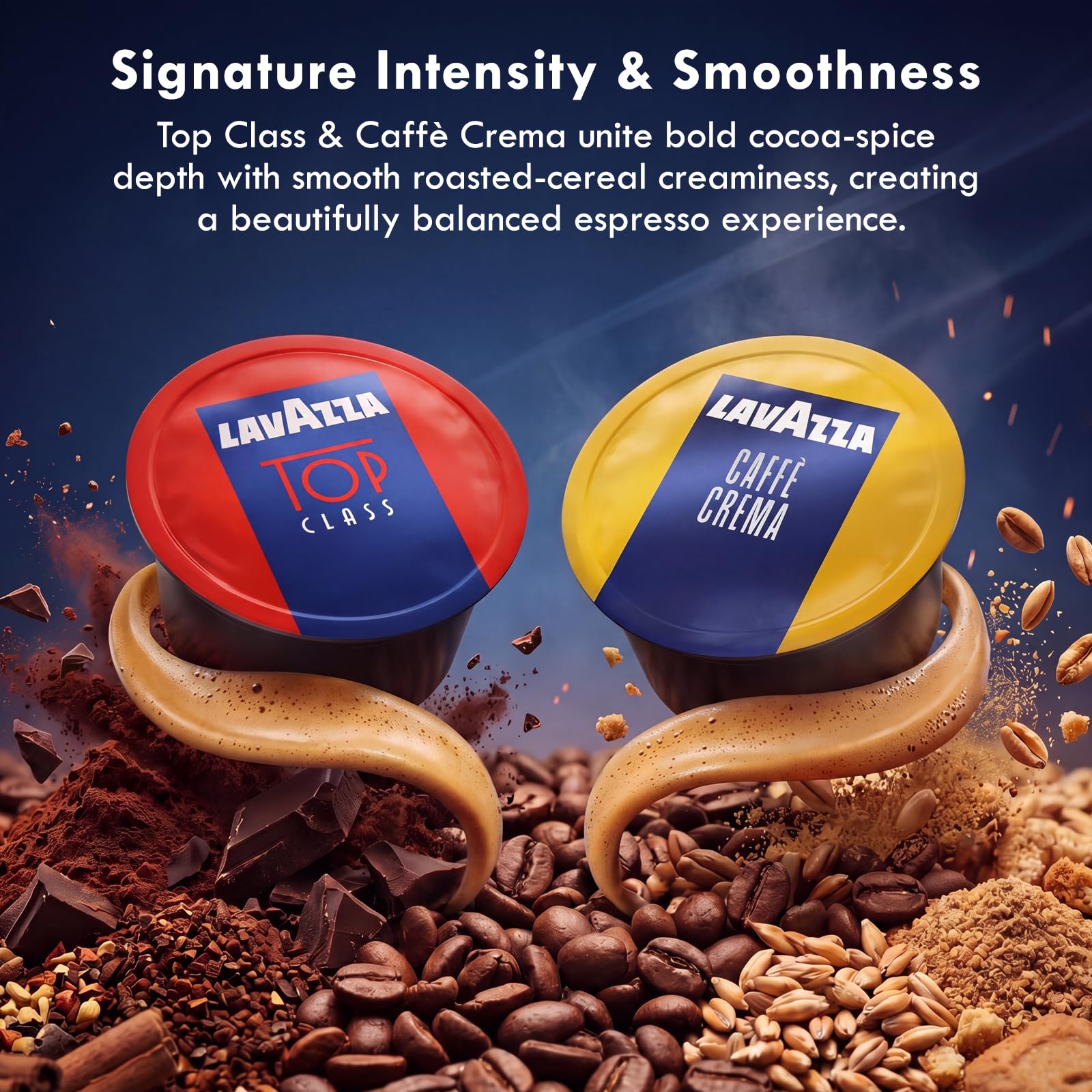 Lavazza Blue Coffee Capsules Variety Pack - 100 Count (20 Pods Each) - Includes Top Class, Caffè Crema, Decaf Dek, Gran Espresso & Gold Selection
