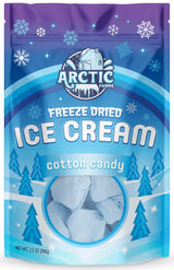 Arctic Farms Freeze Dried Ice Cream Bits Bagged and Boxed - Does Not Melt (Blue Cotton Candy)